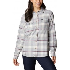 Columbia Women's Pine Street Stretch Flannel Columbia Grey Plaid Shirt Columbia Women's Pine Street Stretch Flannel Columbia Grey Plaid Shirt