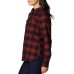 Columbia Women's Pine Street Stretch Flannel Red Lily Plaid Shirt Columbia Women's Pine Street Stretch Flannel Red Lily Plaid Shirt