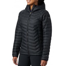 Columbia Women's Powder Lite Hooded Black Jacket Columbia Women's Powder Lite Hooded Black Jacket