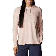Columbia Women's Sun Trek Pullover Peach Blossom Heather Hoodie