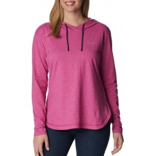 Columbia Women's Sun Trek Pullover WILD FUCHSIA HEATHER Hoodie
