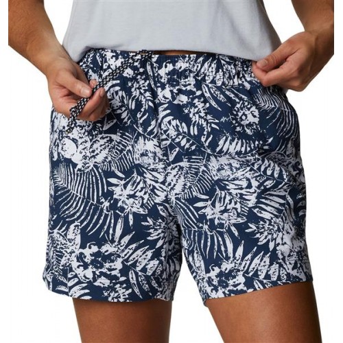 Columbia Women's Super Backcast Water Coll Navy Batik Floral Pr Shorts Columbia Women's Super Backcast Water Coll Navy Batik Floral Pr Shorts