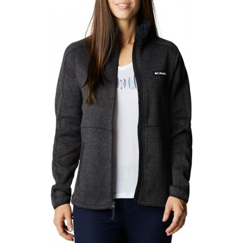 Columbia Women's Sweater Weather Full Zip Black Heather Jacket Columbia Women's Sweater Weather Full Zip Black Heather Jacket