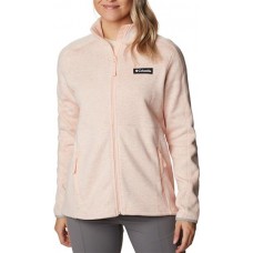 Columbia Women's Sweater Weather Full Zip Peach Blossom Heather Jacket