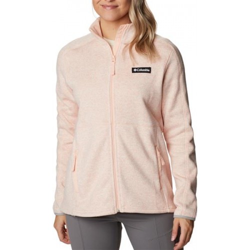Columbia Women's Sweater Weather Full Zip Peach Blossom Heather Jacket Columbia Women's Sweater Weather Full Zip Peach Blossom Heather Jacket