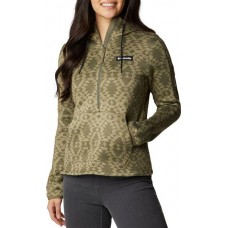 Columbia Women's Sweater Weather Hooded Stone Green Blanket Pullover