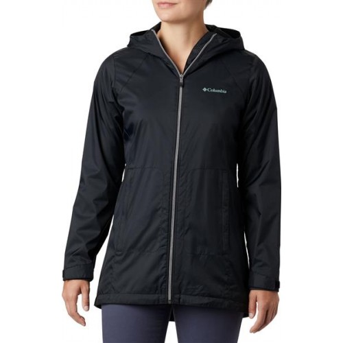 Columbia Women's Switchback Lined Long Rain Black Jacket Columbia Women's Switchback Lined Long Rain Black Jacket
