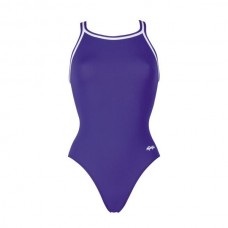Dolfin Girls' Solid DBX Back Purple Swimsuit Dolfin Girls' Solid DBX Back Purple Swimsuit