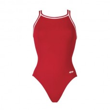 Dolfin Girls' Solid DBX Back Red Swimsuit Dolfin Girls' Solid DBX Back Red Swimsuit