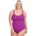 Dolfin Women's Aquashape Drape Front Purple Swimsuit Dolfin Women's Aquashape Drape Front Purple Swimsuit
