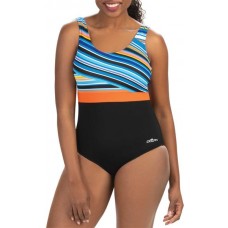 Dolfin Women's Aquashape Moderate Scoop Back One Piece Wanderlust Swimsuit