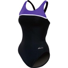 Dolfin Women's Ocean Panel HP Back Black/Purple/White Swimsuit Dolfin Women's Ocean Panel HP Back Black/Purple/White Swimsuit