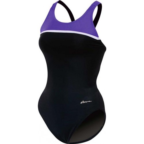 Dolfin Women's Ocean Panel HP Back Black/Purple/White Swimsuit Dolfin Women's Ocean Panel HP Back Black/Purple/White Swimsuit