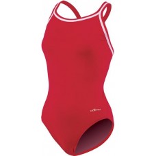 Dolfin Women's Solid DBX Back Red Swimsuit