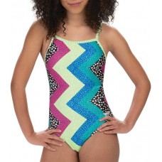 Dolfin Women's Uglies Print V-2 Back One Piece Cape Town Swimsuit