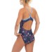 Dolfin Women's Uglies Print V-2 Back One Piece Fireworks Swimsuit