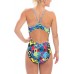 Dolfin Women's Uglies Print V-2 Back One Piece Global Grafitti Swimsuit