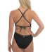 Dolfin Women's Uglies Revibe Solid Tie Back One Piece Black Swimsuit Dolfin Women's Uglies Revibe Solid Tie Back One Piece Black Swimsuit