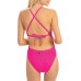 Dolfin Women's Uglies Revibe Solid Tie Back One Piece Pink Swimsuit