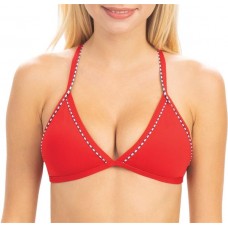 Dolfin Women's Uglies Revibe Solid Triangle Bikini Red Top