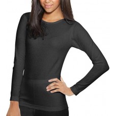 Duofold Women's Thermal Baselayer Long Sleeve Black Shirt