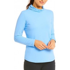 IBKUL Women's IBKareFUL Convertible Mock Golf Peri Top