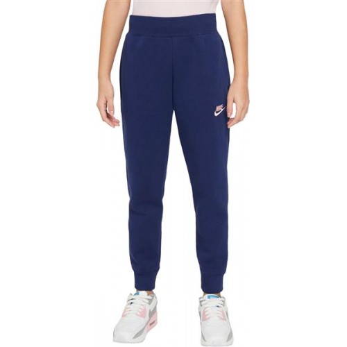 Nike Girls' Sportswear Club Fleece Navy/Arctic Punch Pants Nike Girls' Sportswear Club Fleece Navy/Arctic Punch Pants