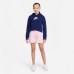 Nike Girls' Sportswear Club Fleece Pullover Navy/Arctic Punch Hoodie Nike Girls' Sportswear Club Fleece Pullover Navy/Arctic Punch Hoodie