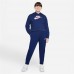 Nike Girls' Sportswear Club Fleece Pullover Navy/Arctic Punch Hoodie Nike Girls' Sportswear Club Fleece Pullover Navy/Arctic Punch Hoodie
