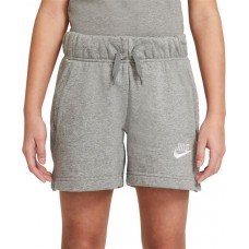 Nike Girls' Sportswear Club French Terry Carbon Heather Shorts