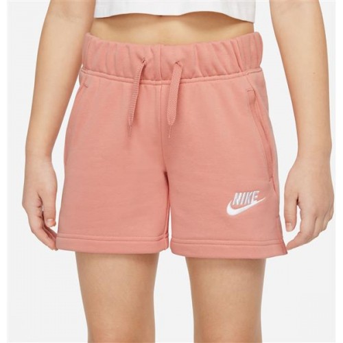 Nike Girls' Sportswear Club French Terry Lt Madder Root Shorts Nike Girls' Sportswear Club French Terry Lt Madder Root Shorts
