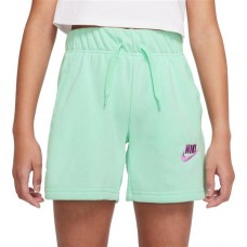 Nike Girls' Sportswear Club French Terry Mint Foam Shorts