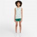 Nike Girls' Sportswear French Terry Printed Tank Barely Green Top Nike Girls' Sportswear French Terry Printed Tank Barely Green Top