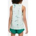 Nike Girls' Sportswear French Terry Printed Tank Barely Green Top Nike Girls' Sportswear French Terry Printed Tank Barely Green Top