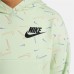 Nike Girls' Sportswear Swooshfetti Club Fleece Lime Ice Hoodie Nike Girls' Sportswear Swooshfetti Club Fleece Lime Ice Hoodie