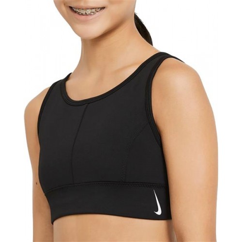 Nike Girls' Swoosh Luxe Sports Black Bra Nike Girls' Swoosh Luxe Sports Black Bra