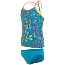 Nike Girls' T-Crossback Tankini Chlorine Blue Set Nike Girls' T-Crossback Tankini Chlorine Blue Set