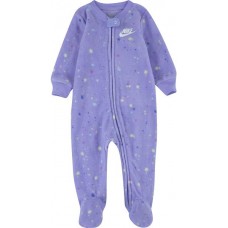 Nike Infant Girls' Microfleece Footed Full-Zip Purple Pulse Coverall