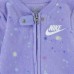 Nike Infant Girls' Microfleece Footed Full-Zip Purple Pulse Coverall