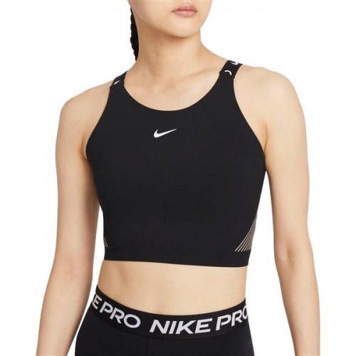Nike Pro Women's Dri-FIT Shelf-Bra Cropped Tank Black Top Nike Pro Women's Dri-FIT Shelf-Bra Cropped Tank Black Top