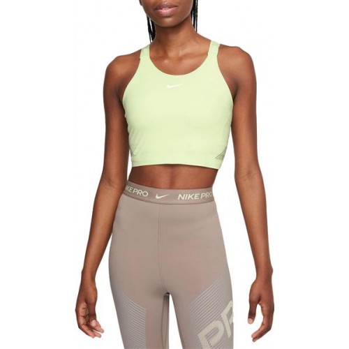 Nike Pro Women's Dri-FIT Shelf-Bra Cropped Tank Lime Ice Top Nike Pro Women's Dri-FIT Shelf-Bra Cropped Tank Lime Ice Top