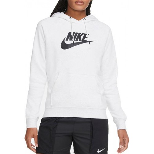 Nike Sportswear Women's Essential Fleece Pullover Birch Heather Hoodie Nike Sportswear Women's Essential Fleece Pullover Birch Heather Hoodie