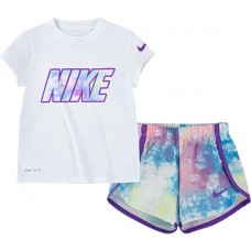 Nike Toddler Girls' Ice Dye AOP Sprinter Short Violet Shock Set