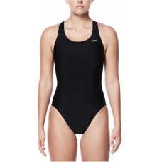 Nike Women's Core Solid Fast Back One Piece Black Swimsuit