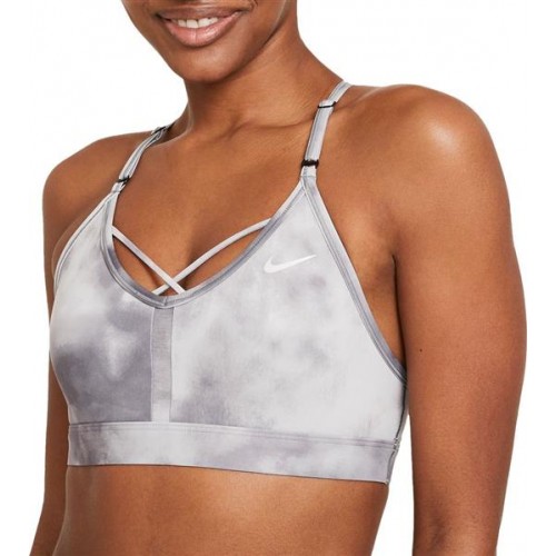 Nike Women's Dri-FIT Indy Icon Clash Sky Print Low Support Sports Smoke Grey Bra Nike Women's Dri-FIT Indy Icon Clash Sky Print Low Support Sports Smoke Grey Bra