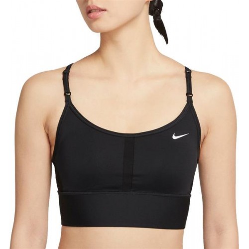 Nike Women's Dri-FIT Indy Light-Support Padded Longline Sports Black Bra Nike Women's Dri-FIT Indy Light-Support Padded Longline Sports Black Bra