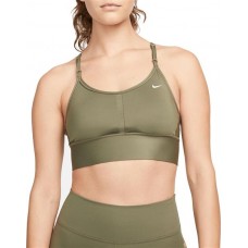 Nike Women's Dri-FIT Indy Light-Support Padded Longline Sports Medium Olive Bra Nike Women's Dri-FIT Indy Light-Support Padded Longline Sports Medium Olive Bra