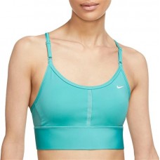 Nike Women's Dri-FIT Indy Light-Support Padded Longline Sports Washed Teal Bra