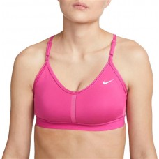 Nike Women's Dri-FIT Indy Light-Support Padded V-Neck Sports Active Pink Bra