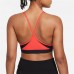 Nike Women's Dri-FIT Indy Light-Support Padded V-Neck Sports Chile Red Bra